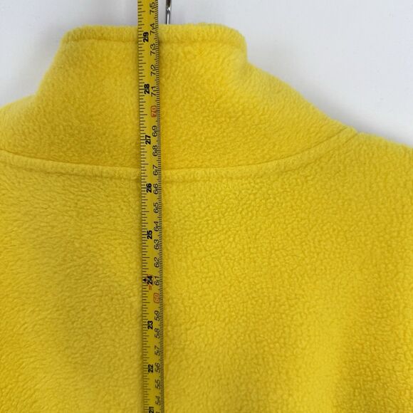 Old Navy vintage y2K Yellow Fleece 1/4 Zip Pullover Sweater Size L - Picture 15 of 16